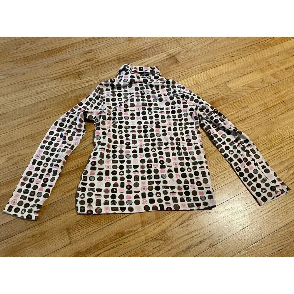 Girl 10 Gymboree Turtle Neck Dessert Themed Long Sleeve T-shirt